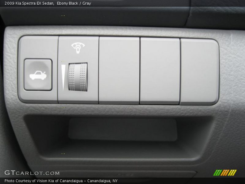 Ebony Black / Gray 2009 Kia Spectra EX Sedan