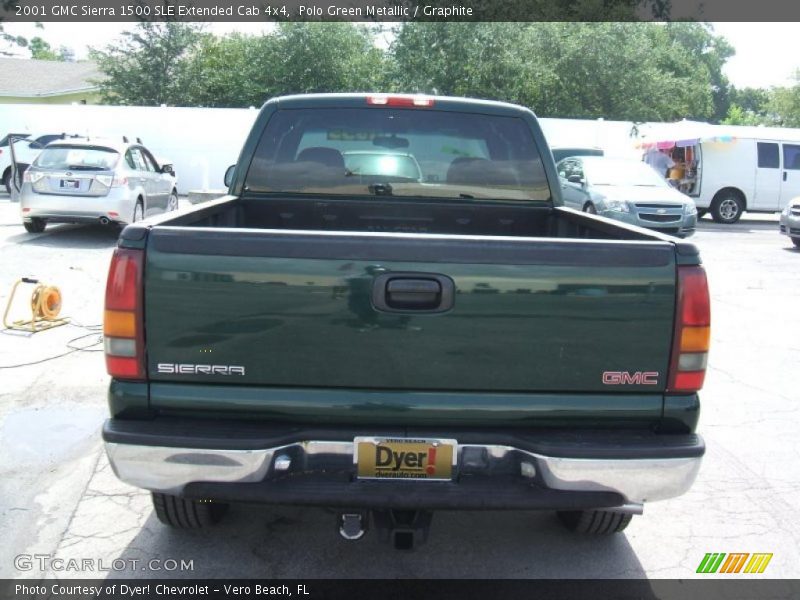 Polo Green Metallic / Graphite 2001 GMC Sierra 1500 SLE Extended Cab 4x4