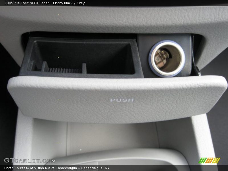 Ebony Black / Gray 2009 Kia Spectra EX Sedan