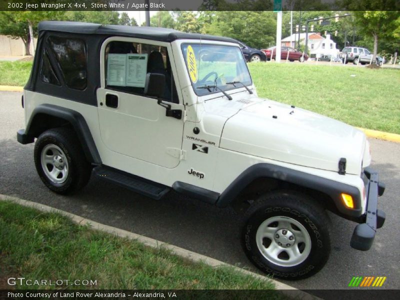Stone White / Agate Black 2002 Jeep Wrangler X 4x4
