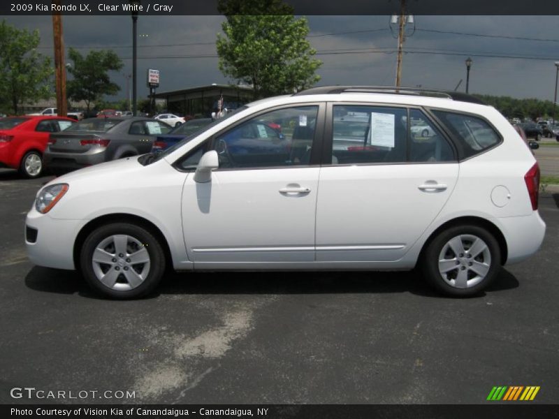 Clear White / Gray 2009 Kia Rondo LX