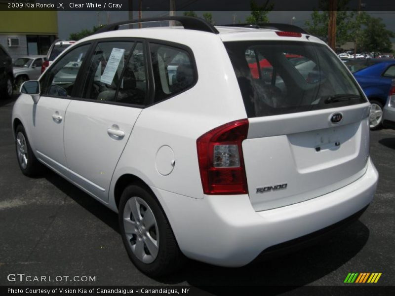 Clear White / Gray 2009 Kia Rondo LX