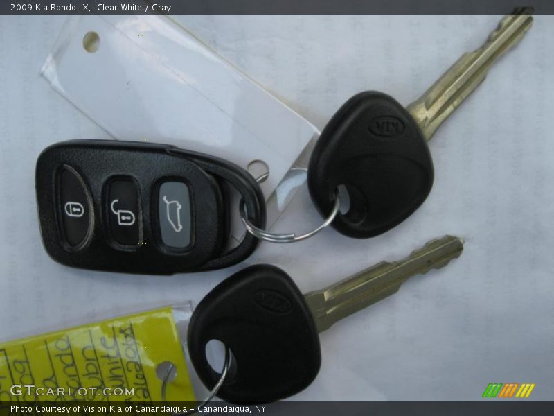 Clear White / Gray 2009 Kia Rondo LX