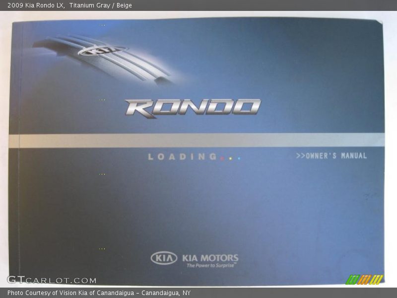 Titanium Gray / Beige 2009 Kia Rondo LX