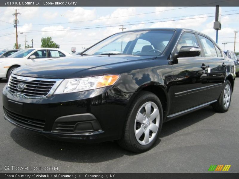 Ebony Black / Gray 2010 Kia Optima LX