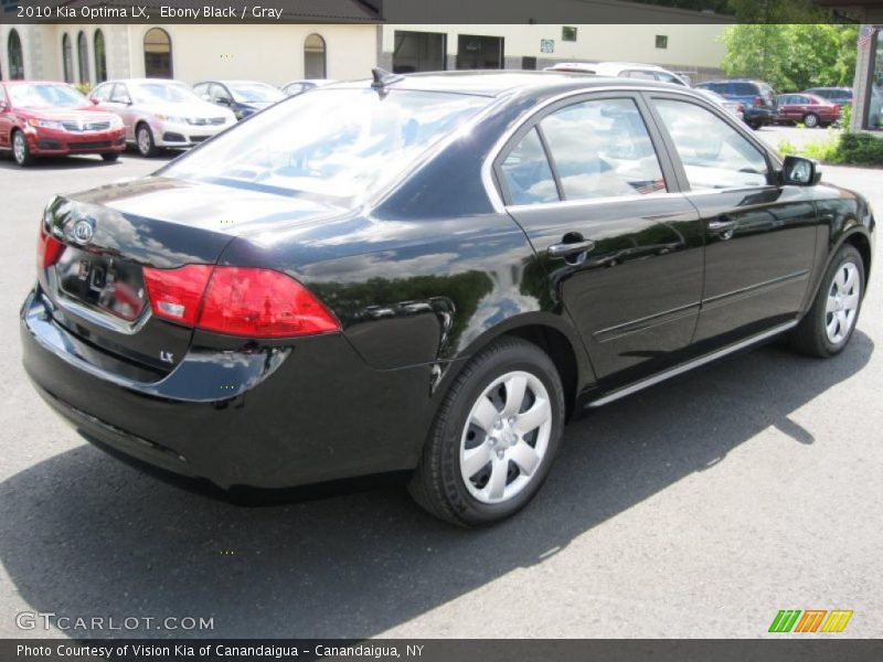 Ebony Black / Gray 2010 Kia Optima LX