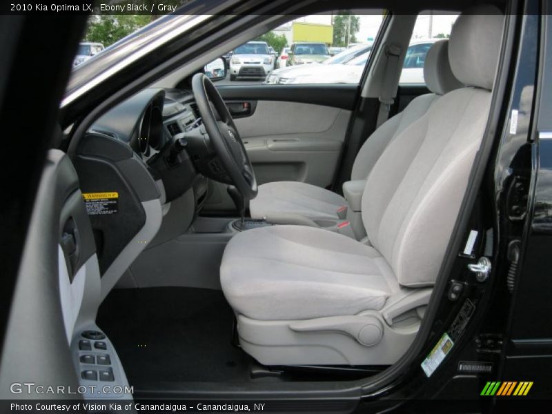Ebony Black / Gray 2010 Kia Optima LX