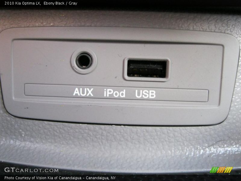 Ebony Black / Gray 2010 Kia Optima LX
