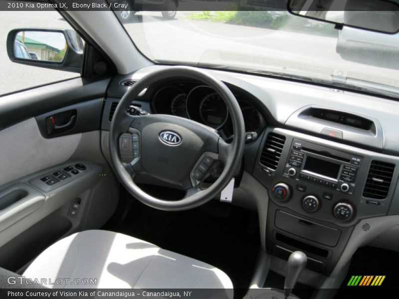 Ebony Black / Gray 2010 Kia Optima LX