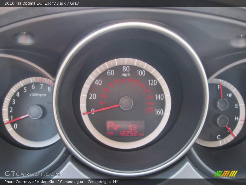 Ebony Black / Gray 2010 Kia Optima LX