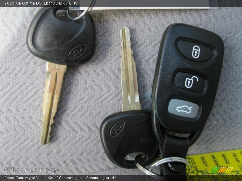 Ebony Black / Gray 2010 Kia Optima LX