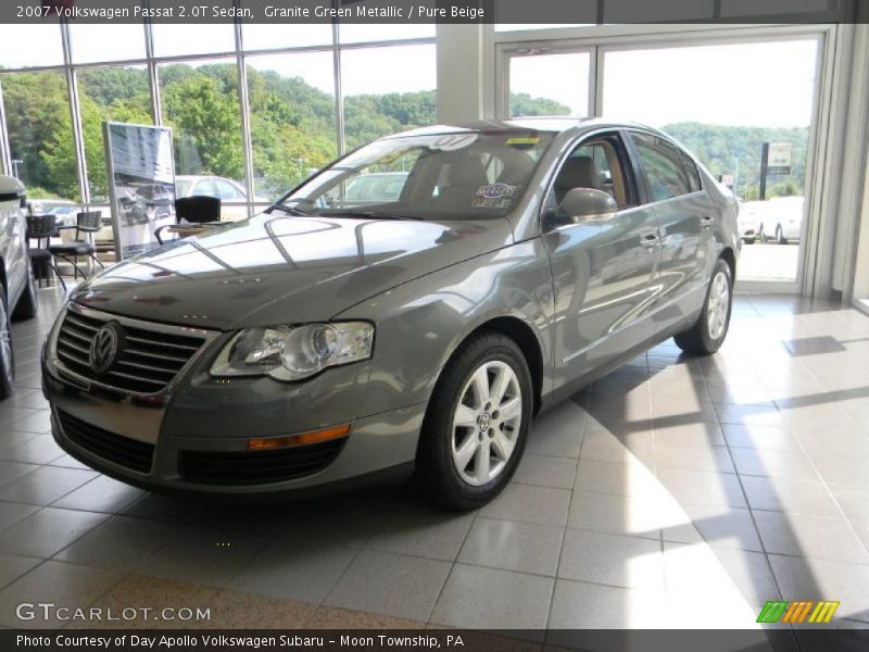 Granite Green Metallic / Pure Beige 2007 Volkswagen Passat 2.0T Sedan