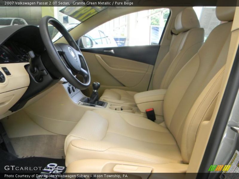 Granite Green Metallic / Pure Beige 2007 Volkswagen Passat 2.0T Sedan
