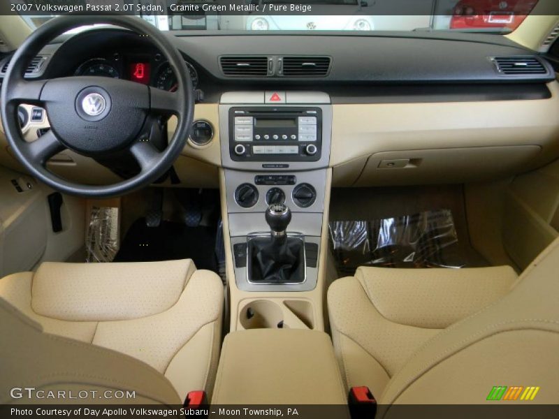 Granite Green Metallic / Pure Beige 2007 Volkswagen Passat 2.0T Sedan