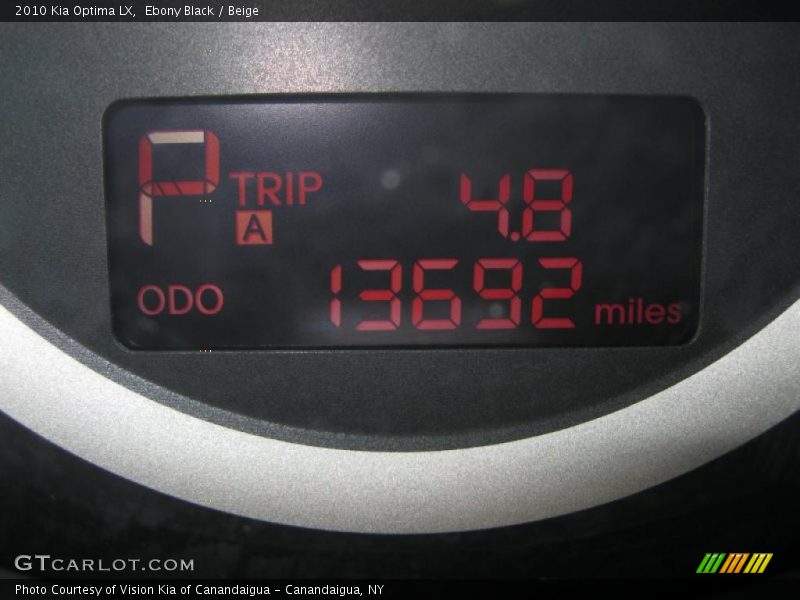 Ebony Black / Beige 2010 Kia Optima LX
