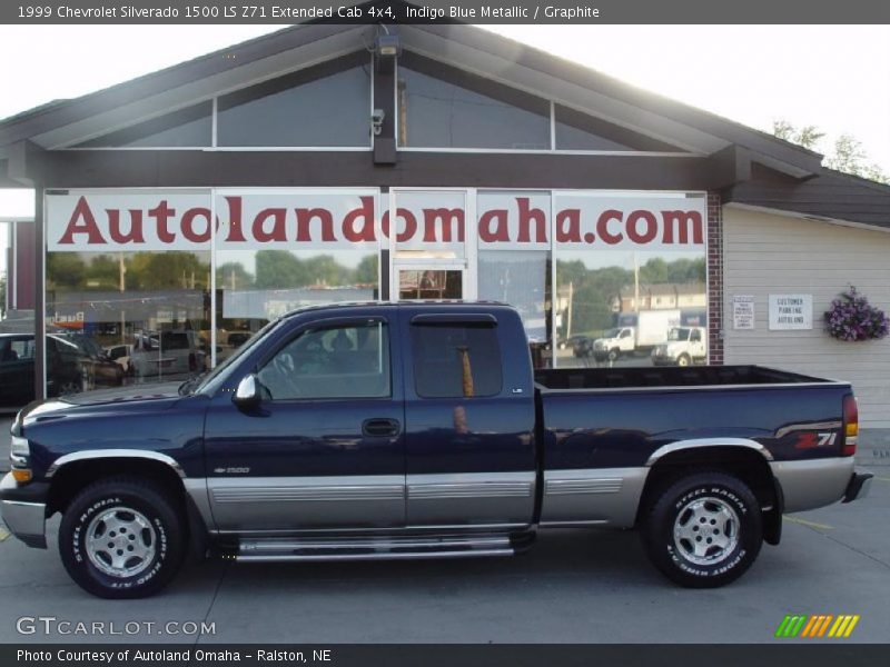 Indigo Blue Metallic / Graphite 1999 Chevrolet Silverado 1500 LS Z71 Extended Cab 4x4