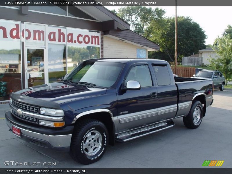 Indigo Blue Metallic / Graphite 1999 Chevrolet Silverado 1500 LS Z71 Extended Cab 4x4