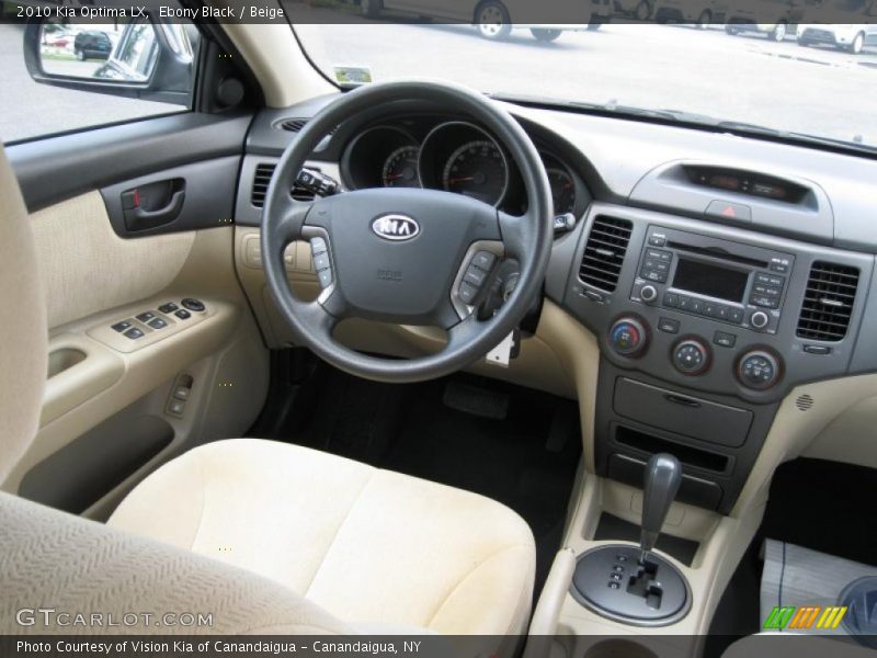 Ebony Black / Beige 2010 Kia Optima LX
