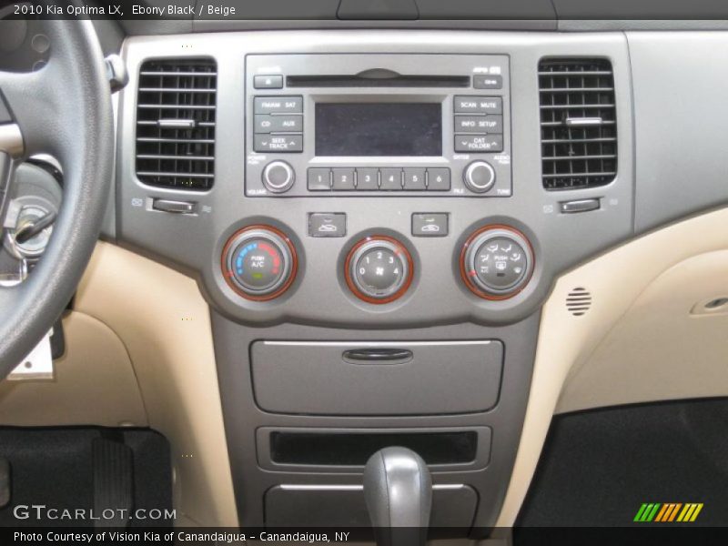 Ebony Black / Beige 2010 Kia Optima LX