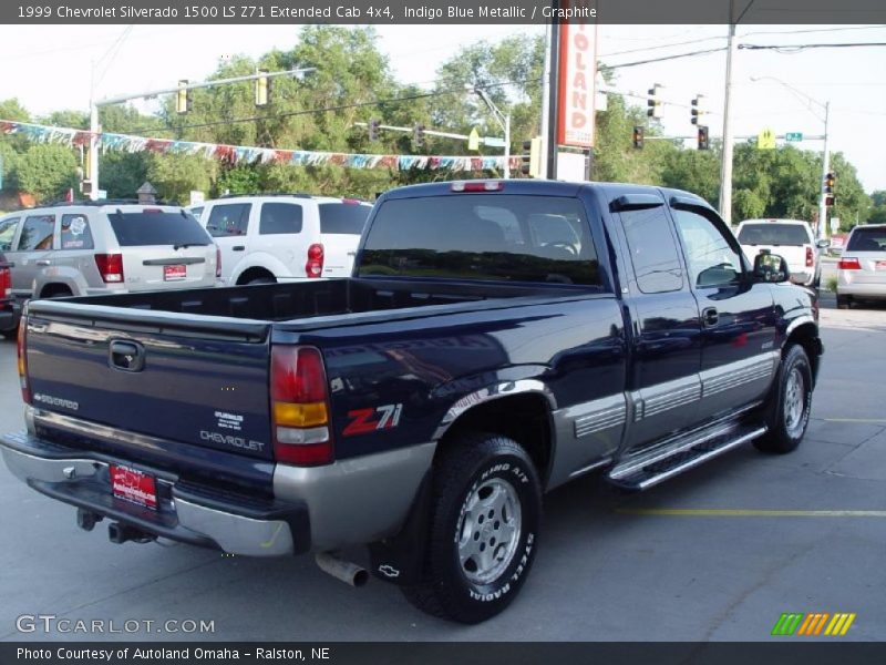 Indigo Blue Metallic / Graphite 1999 Chevrolet Silverado 1500 LS Z71 Extended Cab 4x4