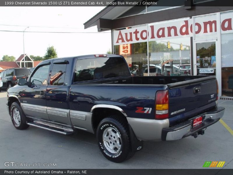 Indigo Blue Metallic / Graphite 1999 Chevrolet Silverado 1500 LS Z71 Extended Cab 4x4