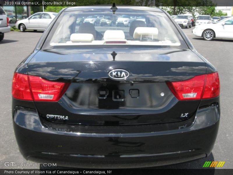 Ebony Black / Beige 2010 Kia Optima LX