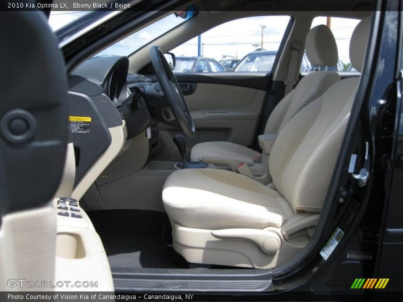 Ebony Black / Beige 2010 Kia Optima LX