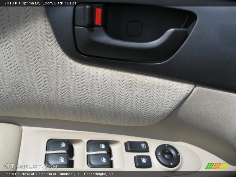 Ebony Black / Beige 2010 Kia Optima LX