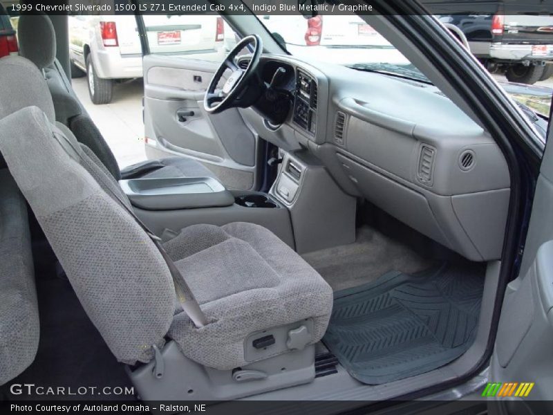 Indigo Blue Metallic / Graphite 1999 Chevrolet Silverado 1500 LS Z71 Extended Cab 4x4
