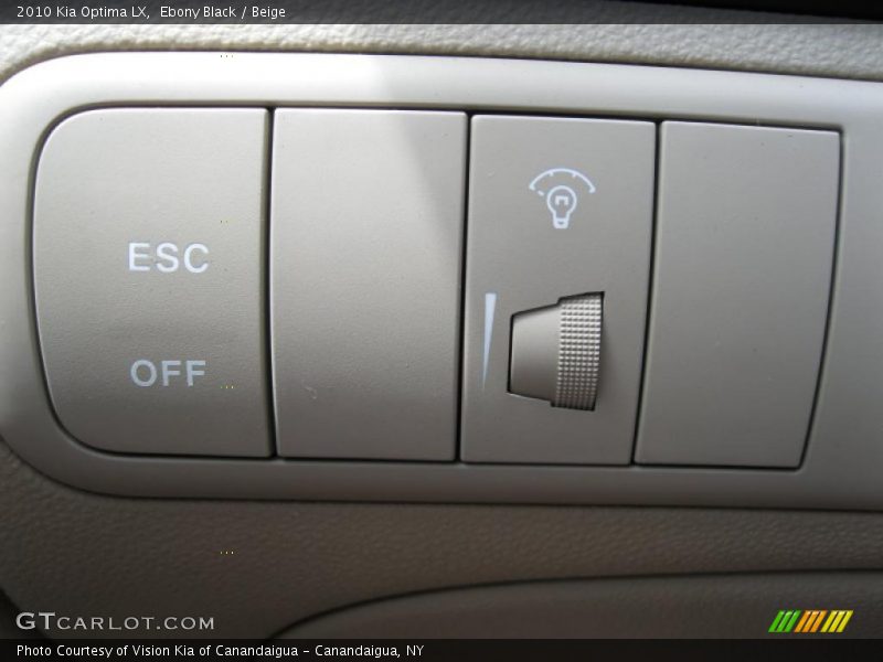 Ebony Black / Beige 2010 Kia Optima LX