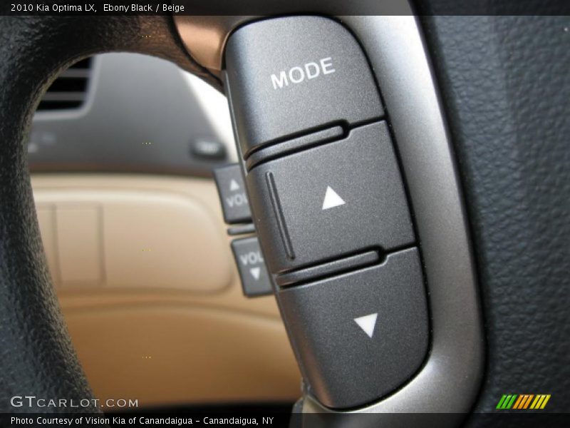 Ebony Black / Beige 2010 Kia Optima LX