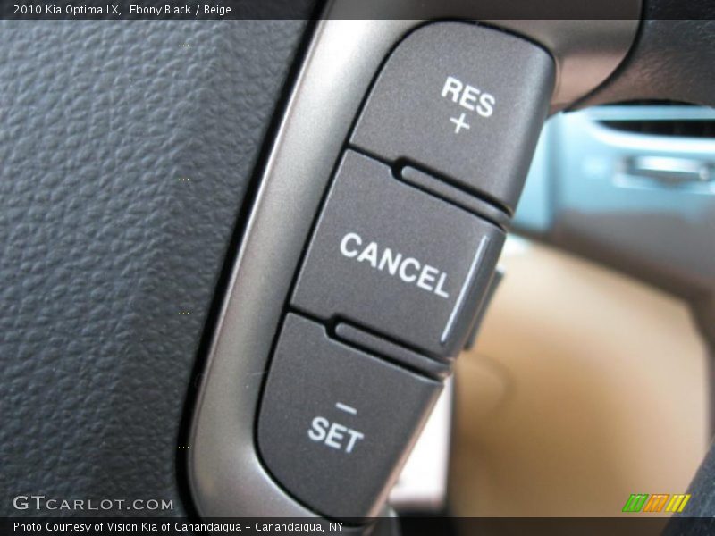 Ebony Black / Beige 2010 Kia Optima LX