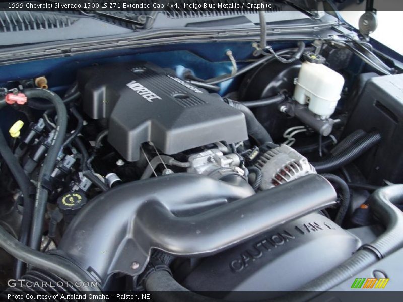 Indigo Blue Metallic / Graphite 1999 Chevrolet Silverado 1500 LS Z71 Extended Cab 4x4