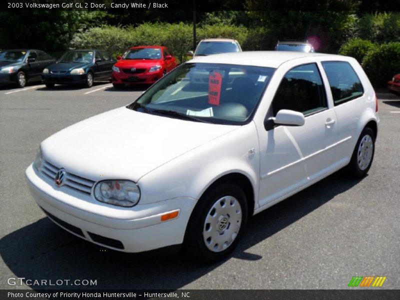 Candy White / Black 2003 Volkswagen Golf GL 2 Door