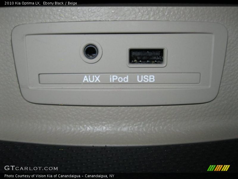Ebony Black / Beige 2010 Kia Optima LX