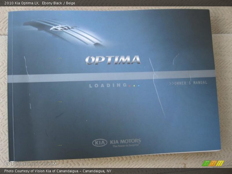 Ebony Black / Beige 2010 Kia Optima LX
