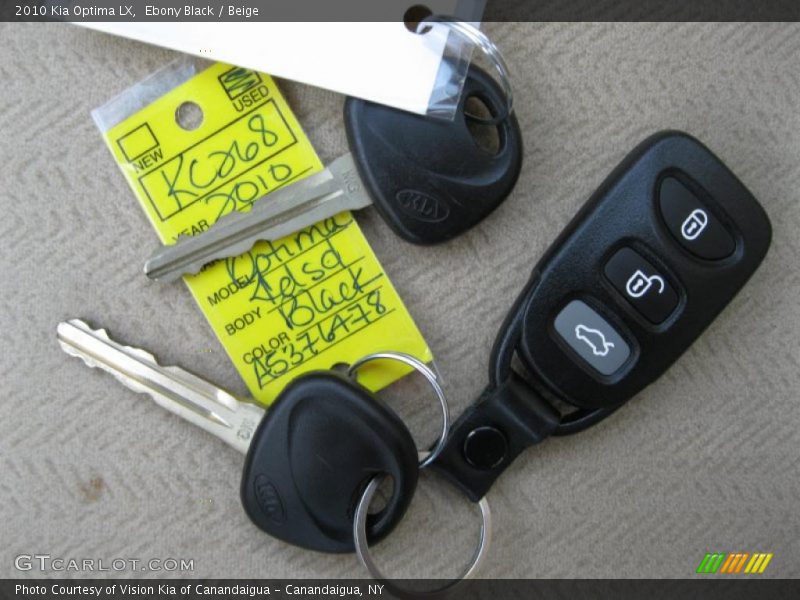 Ebony Black / Beige 2010 Kia Optima LX