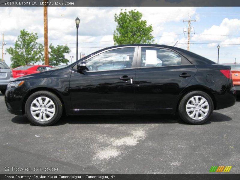 Ebony Black / Stone 2010 Kia Forte EX