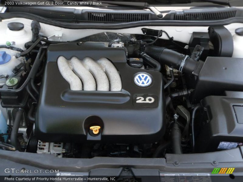 Candy White / Black 2003 Volkswagen Golf GL 2 Door