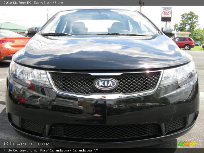 Ebony Black / Stone 2010 Kia Forte EX