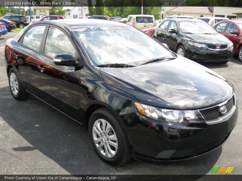 Ebony Black / Stone 2010 Kia Forte EX