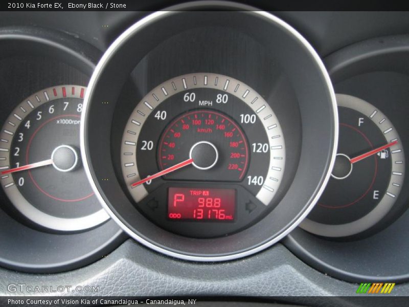 Ebony Black / Stone 2010 Kia Forte EX