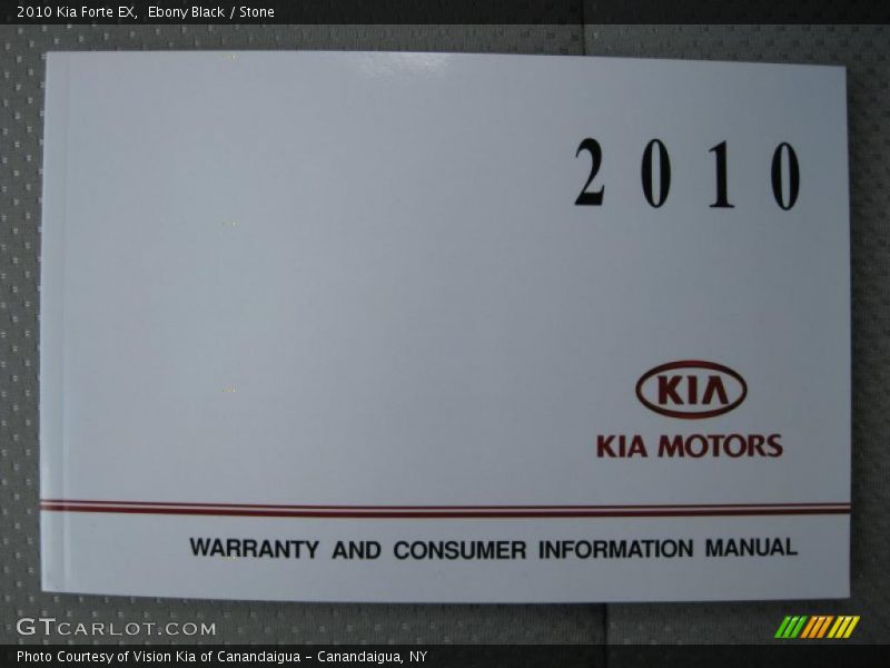 Ebony Black / Stone 2010 Kia Forte EX