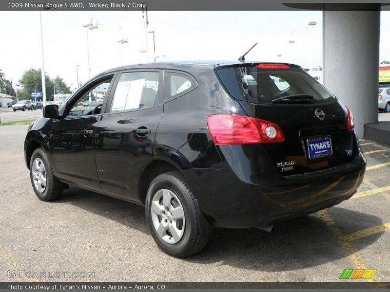 Wicked Black / Gray 2009 Nissan Rogue S AWD