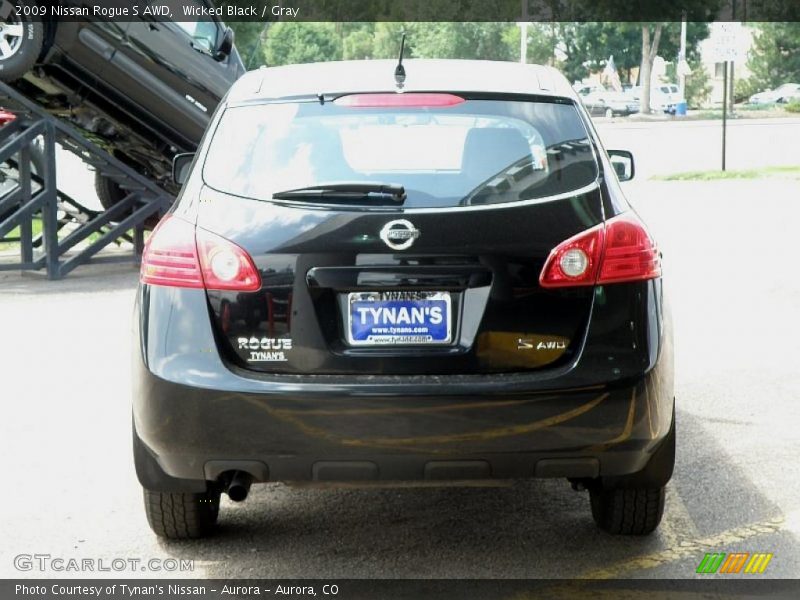 Wicked Black / Gray 2009 Nissan Rogue S AWD