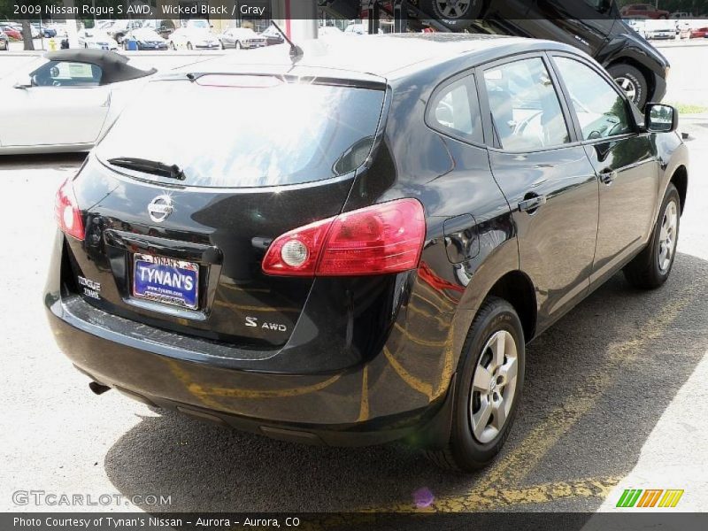 Wicked Black / Gray 2009 Nissan Rogue S AWD