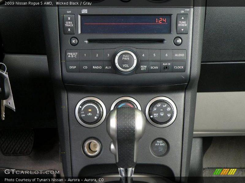 Wicked Black / Gray 2009 Nissan Rogue S AWD