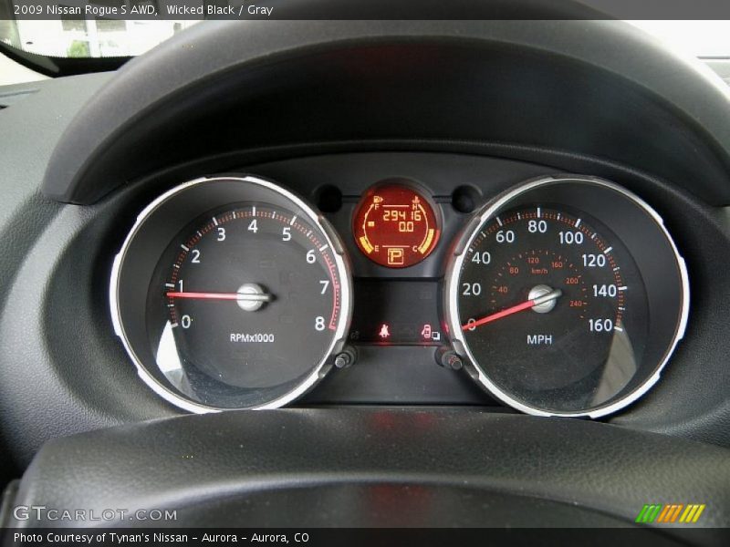 Wicked Black / Gray 2009 Nissan Rogue S AWD