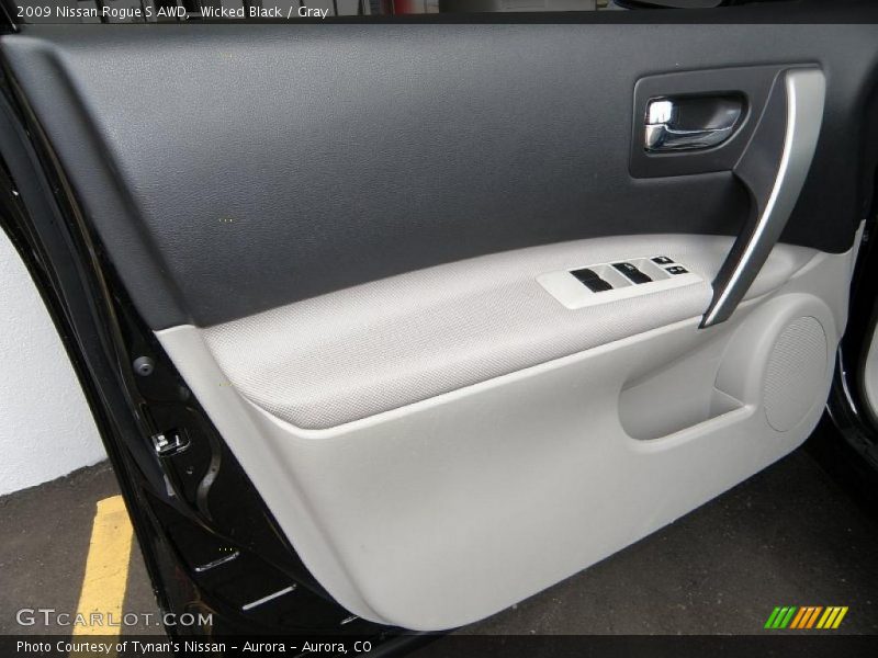 Wicked Black / Gray 2009 Nissan Rogue S AWD
