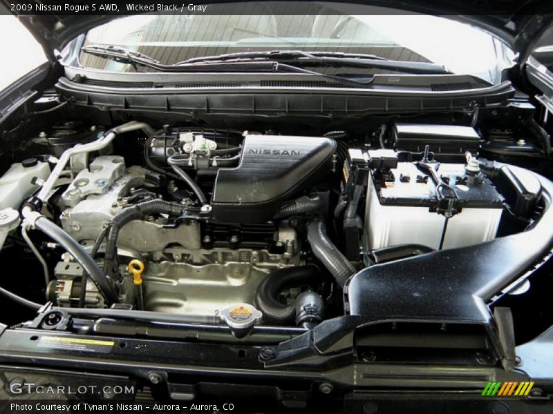 Wicked Black / Gray 2009 Nissan Rogue S AWD